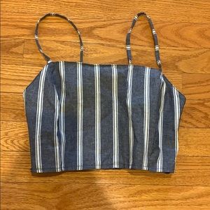 Striped navy blue top